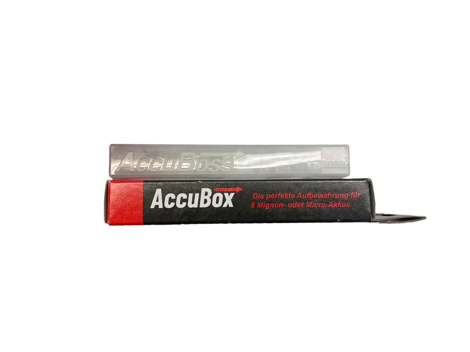 Accu-Box, storage for 8 rechargeable batteries (AA+AAA)