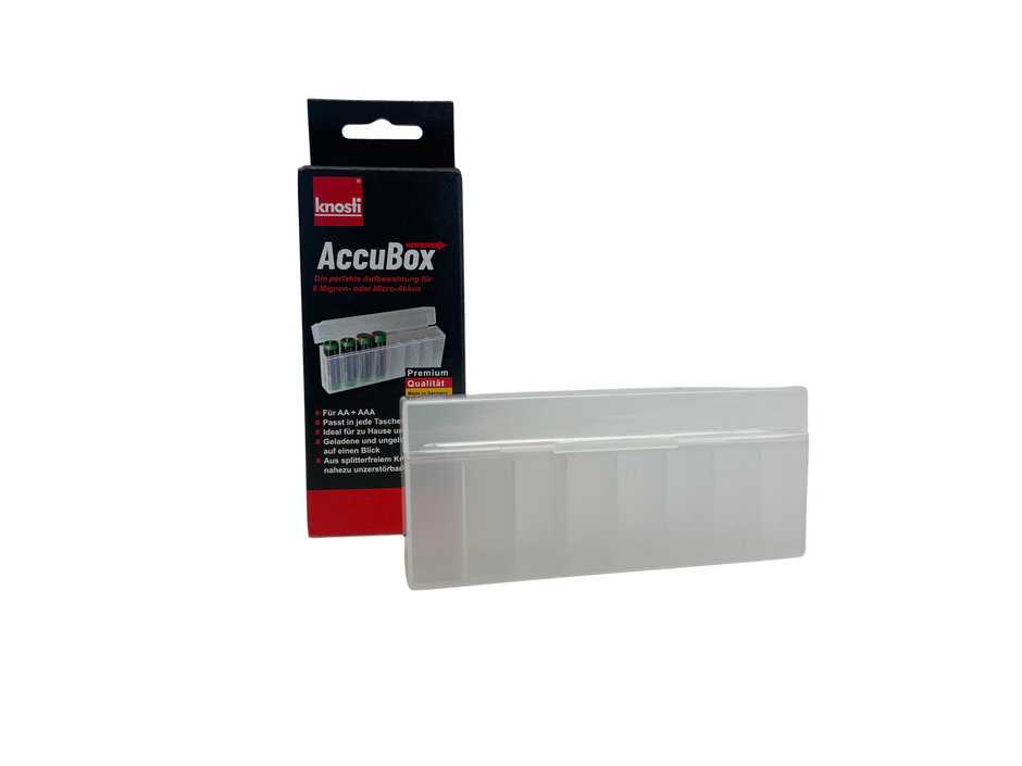 Accu-Box, storage for 8 rechargeable batteries (AA+AAA)